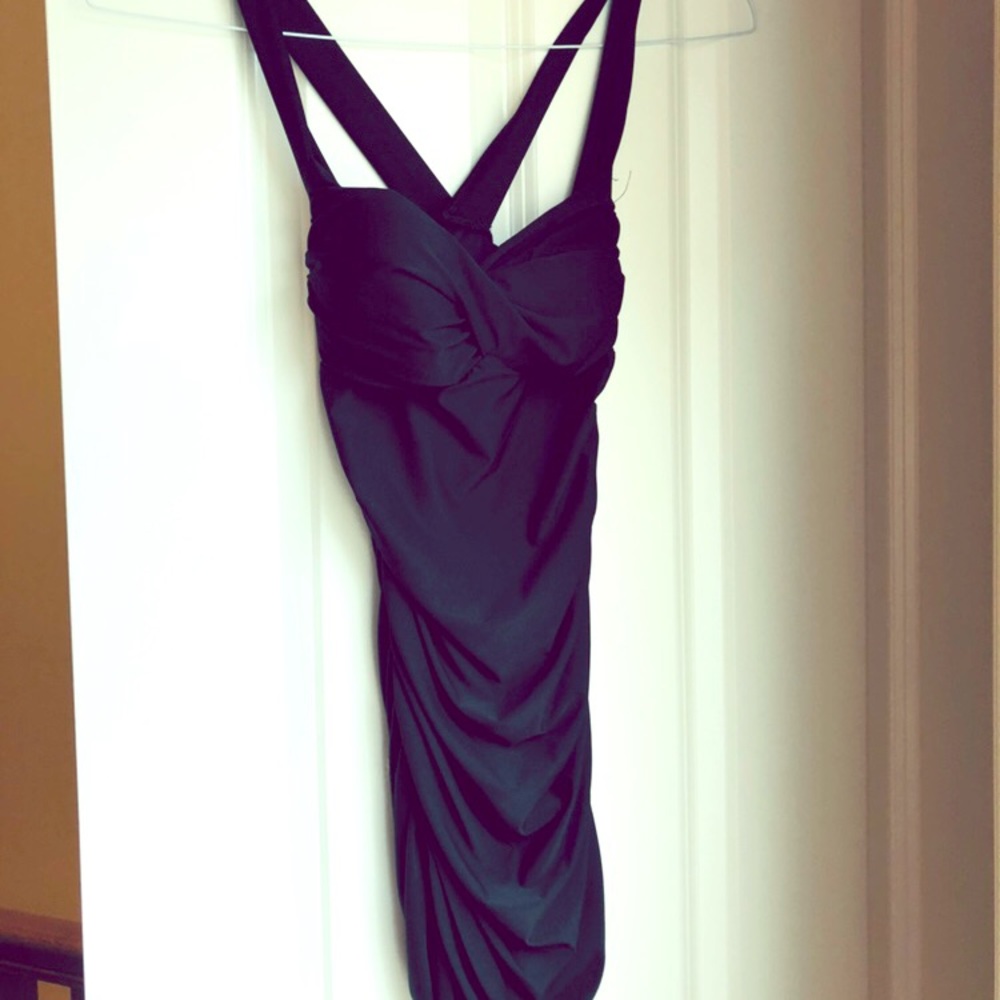 Black mini dress